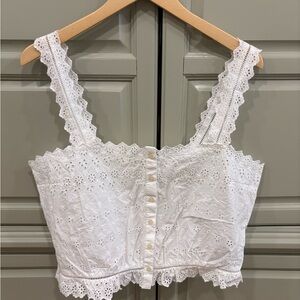 GAP x DOEN White Eyelet Lace Blouse